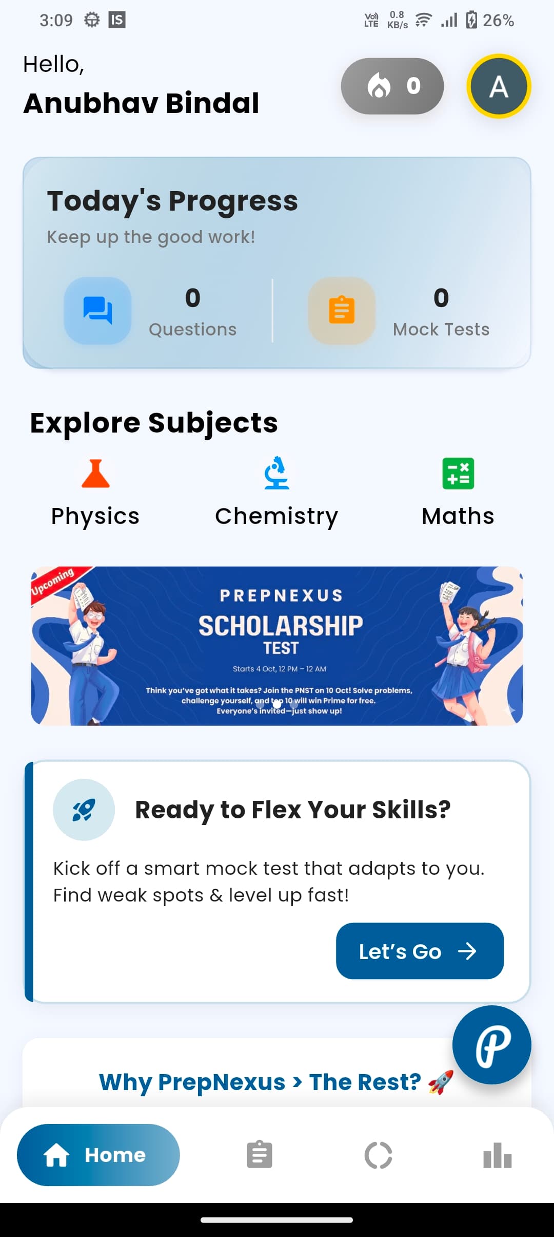 PrepNexus chat and AI doubt solver